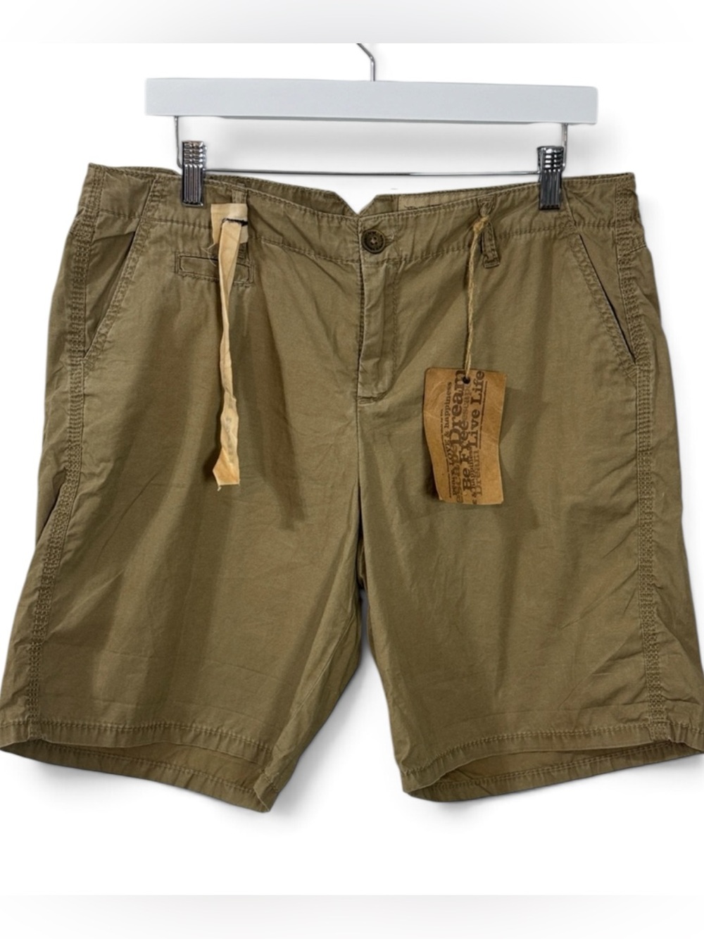 Nine West Casual Women’s Khaki Shorts w/ Front Button Zipper Enclosure - Size 14